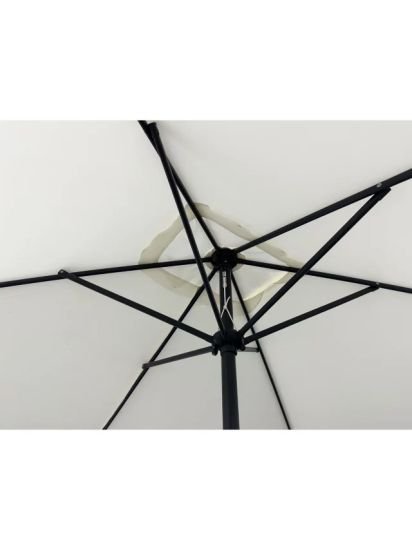 Aluminium Wind-Up Parasol, 3 x 2m, Oyster