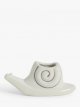 Stoneware Snail Planter, White